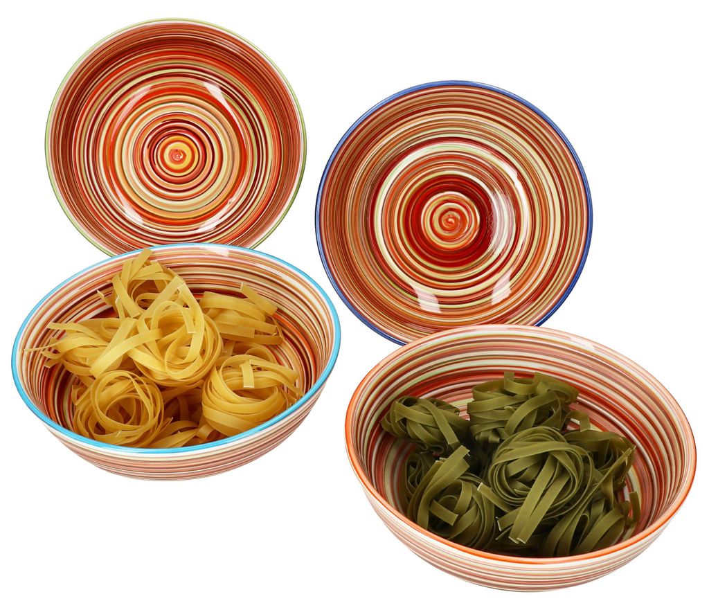 4er Set Linea gestreifte Spaghetti-Bowl Ø22,5cm 1,25L Produktbild 