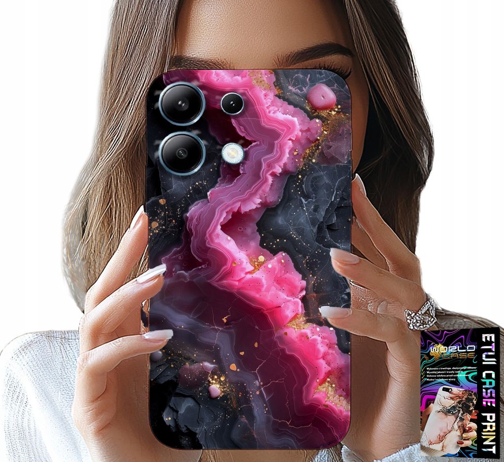 Hülle Für Xiaomi Note 14S - Rosa Marmorrücken, Modische Designs