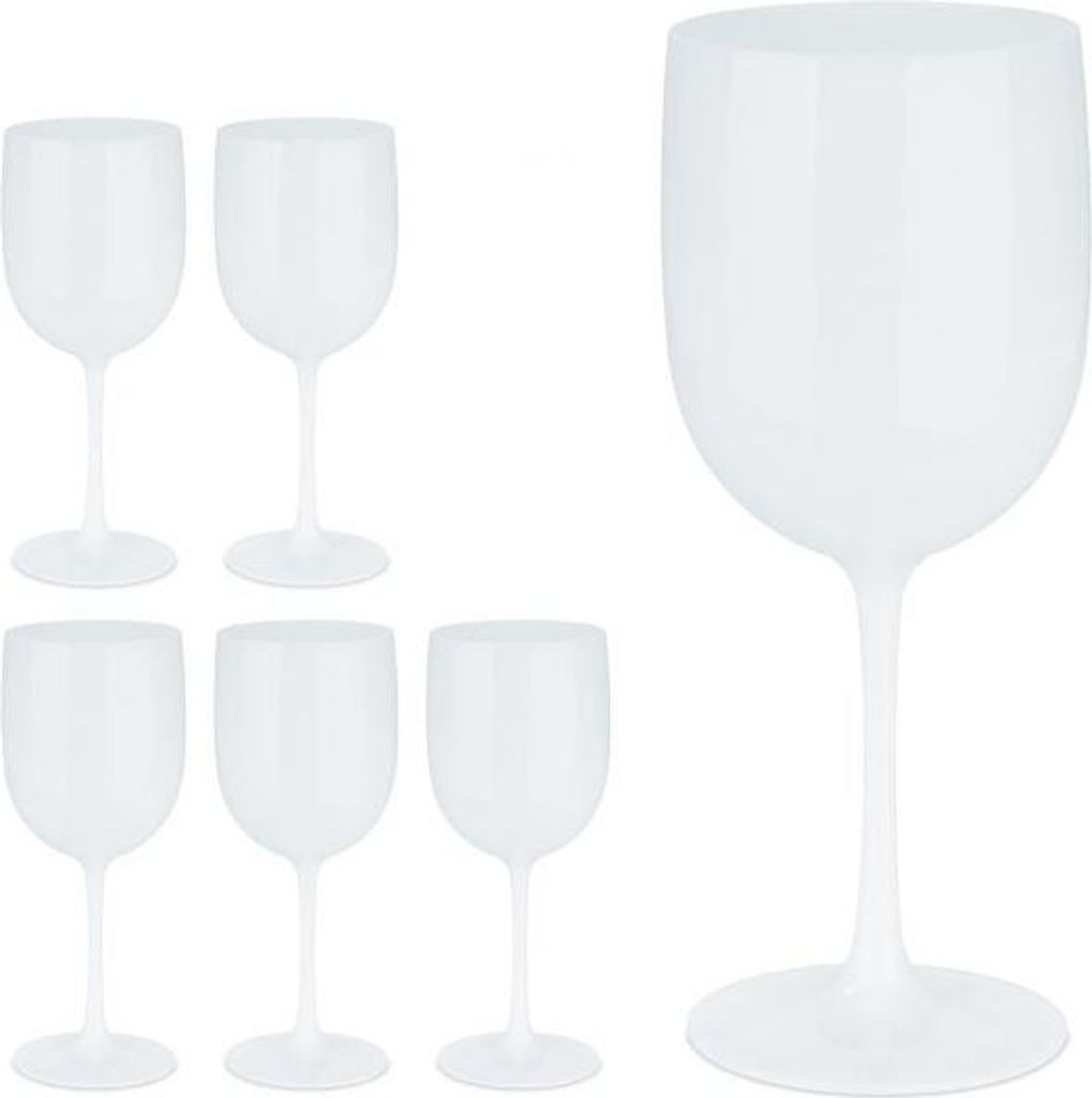 Weingläser aus Kunststoff, 6er-Set