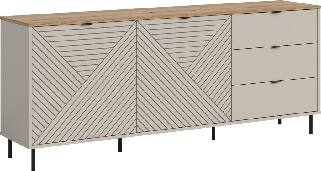 xonox.home Sideboard Campus Kaschmir Nachbildung B/H/T: 184x75x40 cm