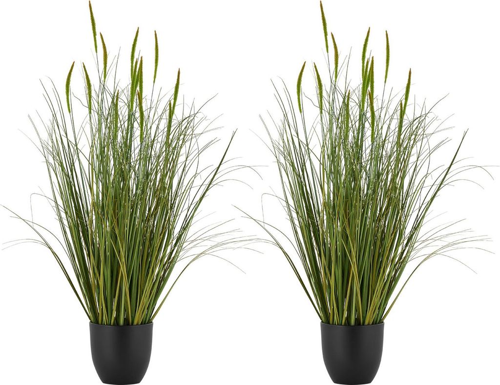 VEVOR Künstliche Graspflanze, 2er-Pack 88,9 cm Rohrkolbengras im Topf, hochwertige PVC-Kunstpflanze, künstliche Grünpflanzen, Sträucher für dr...