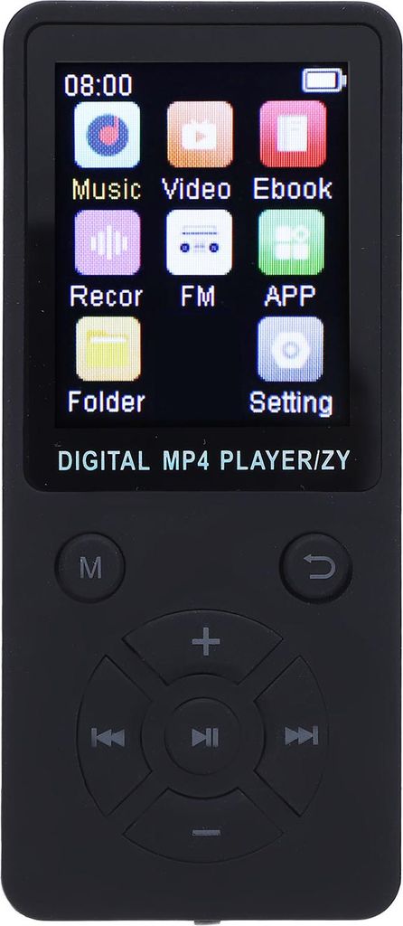 Music Player Wireless Bluetooth 1,8-Zoll-Bildschirm 5 Stunden Wiedergabe Hi-Fi Sound Portable MP3-Musik-Player für Running Jogging Radfahren Schwarz