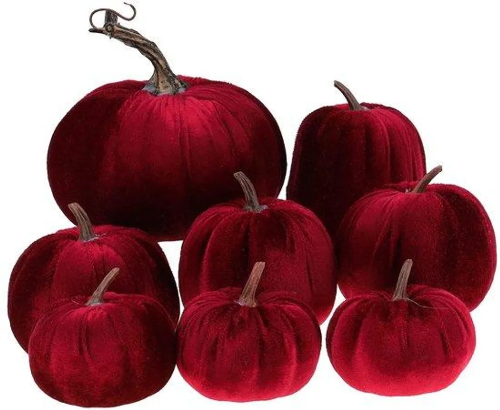 Citrouilles velours rouge vin : déco d'automne durable et sans odeur