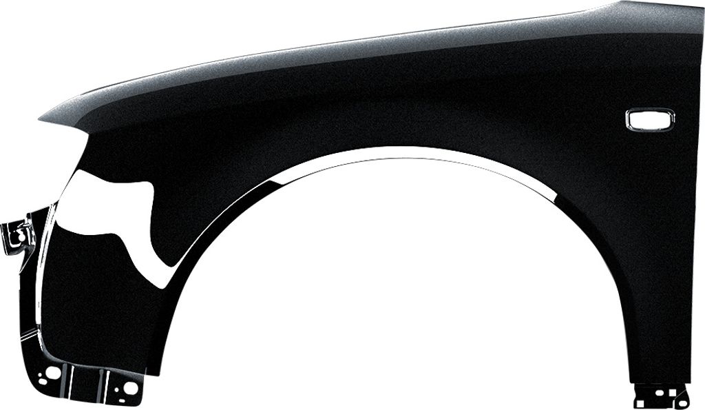 BLU Premium Kotflügel Passend für Audi A4 B6 LZ9W Links Schwarz EbonySchwarz | 2000-2004 | Vorderseite Vorne | Lackiert | Einbaufertig | Verzinkt