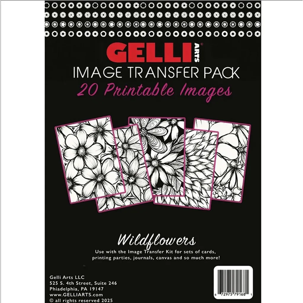 Kit Gelli Arts Fleurs sauvages : Impression sur gel haute définition 21cm