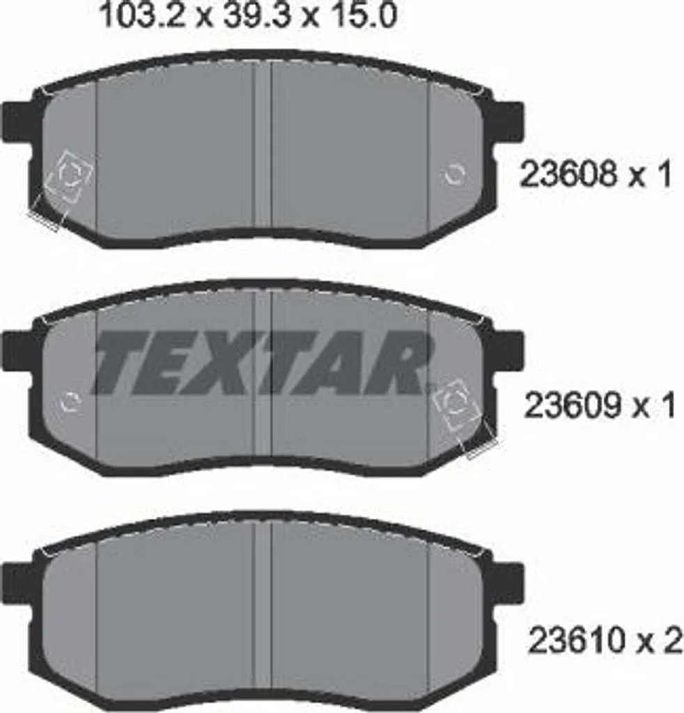 Plaquettes de Frein 53302M2A01 TEXTAR : Performance OE et Haute Durée