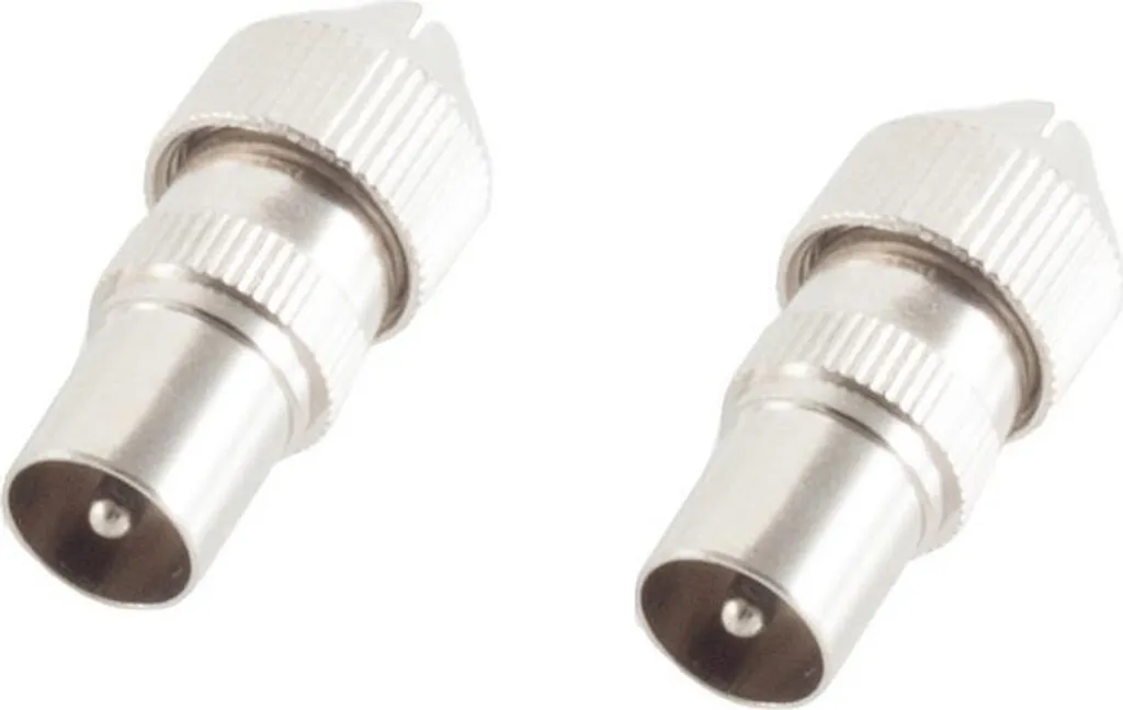 Lot de 2 Fiches Coaxiales Mâles en Métal pour Câble Antenne shiverpeaks
