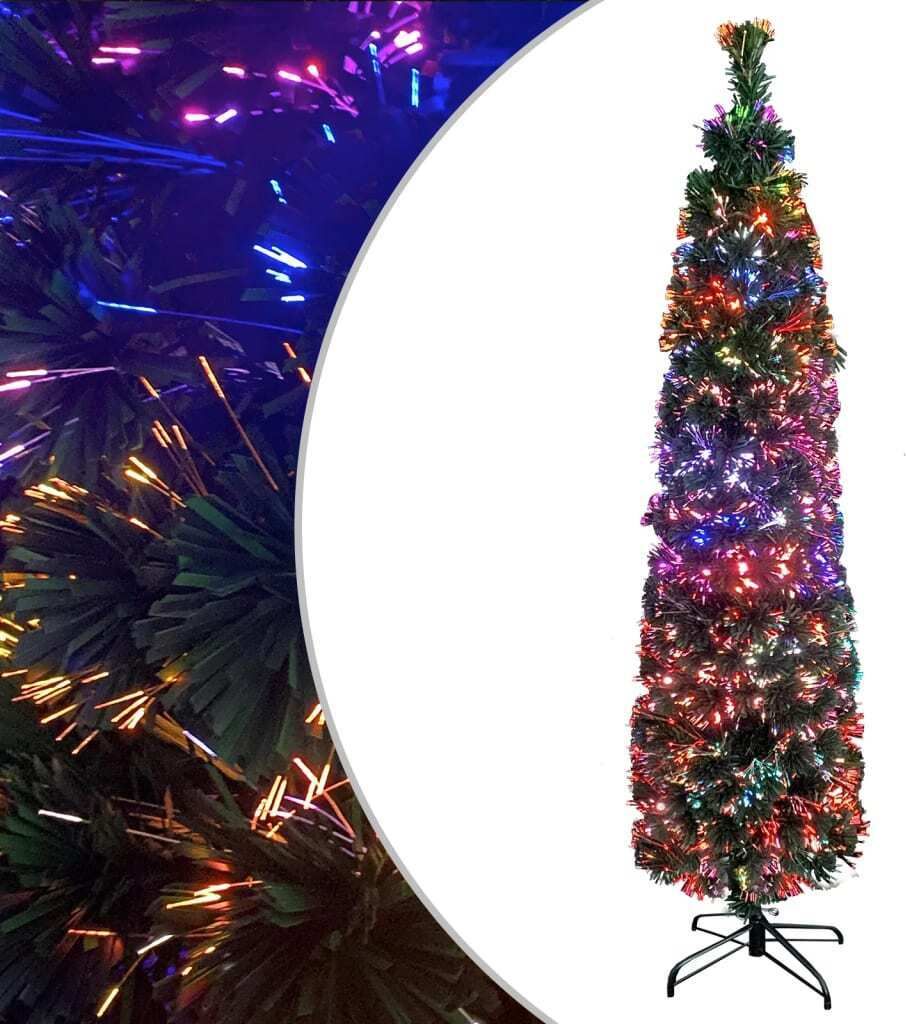 Künstlicher Weihnachtsbaum Schlank mit Ständer 120 cm Glasfaser