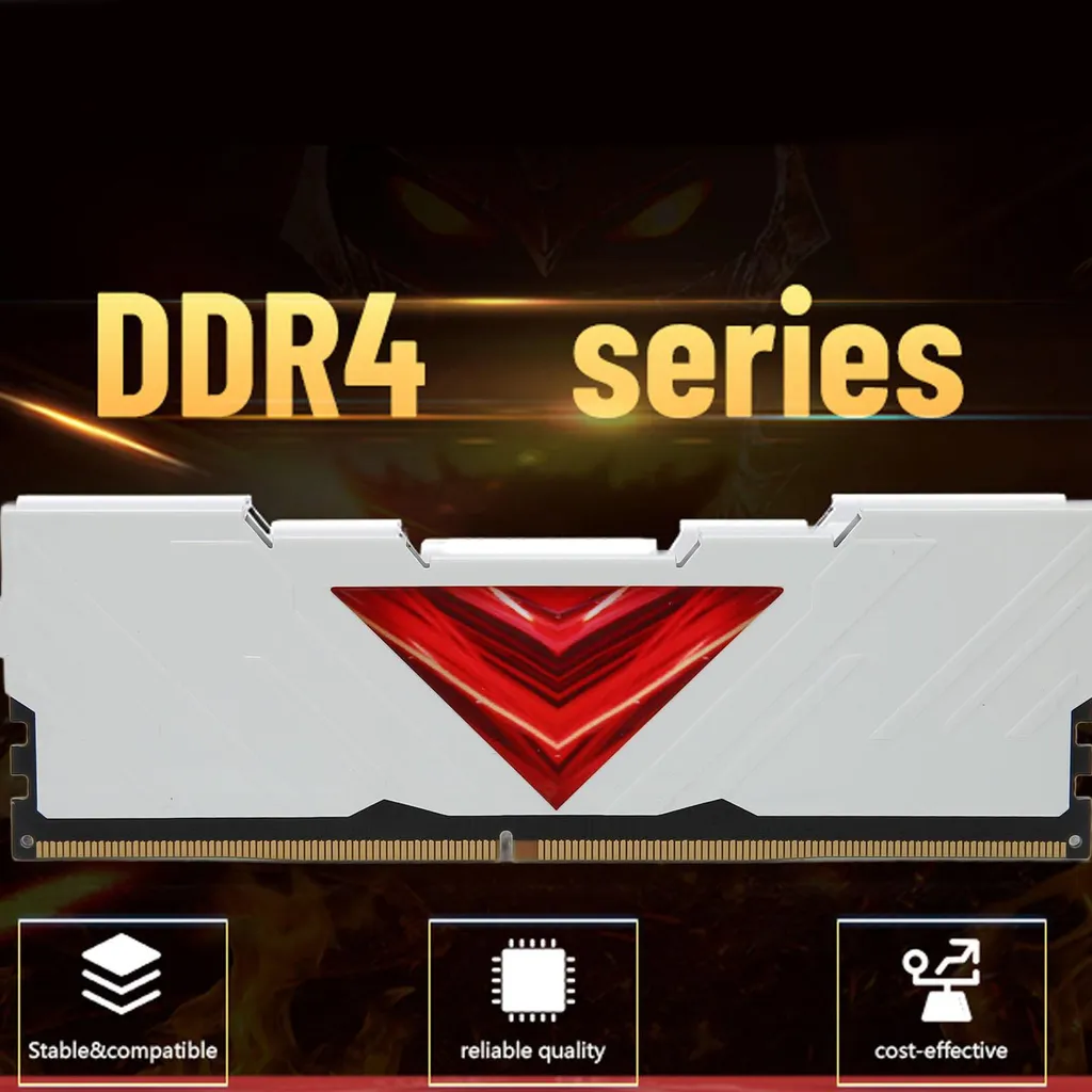 Mémoire PC DDR4 8 Go 3600 MHz Idéal pour Bureautique et Multitâche Blanc 2u