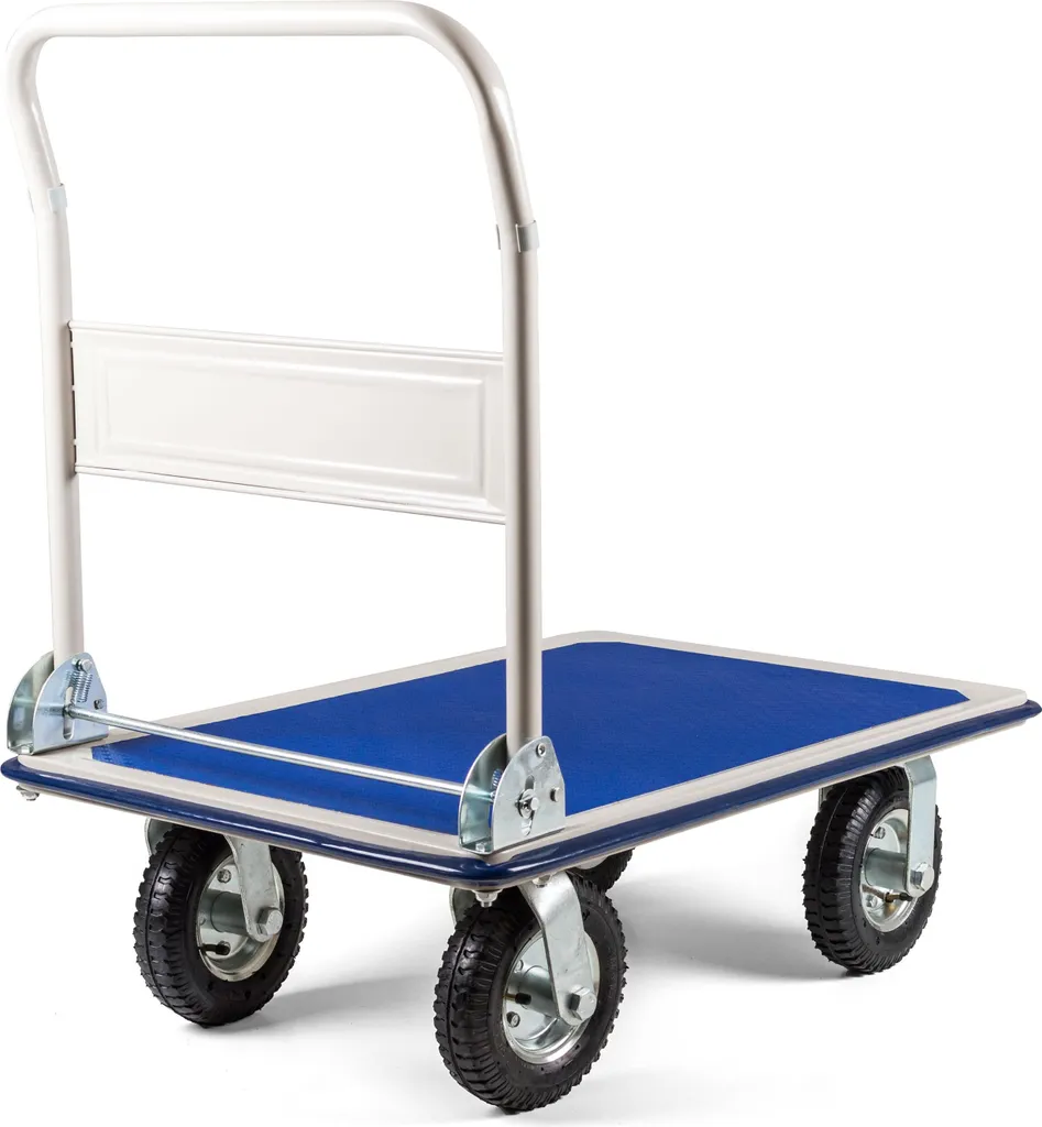 Chariot de manutention G21 avec plateau robuste charge 300 kg gris