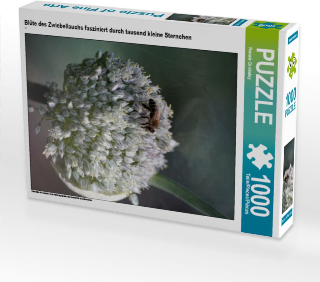 CALVENDO Puzzle Blüte des Zwiebellauchs fasziniert durch tausend kleine Sternchen 1000 Teile Puzzle hoch | 1000 Teile Lege-Größe 64x48cm Foto-Pu...