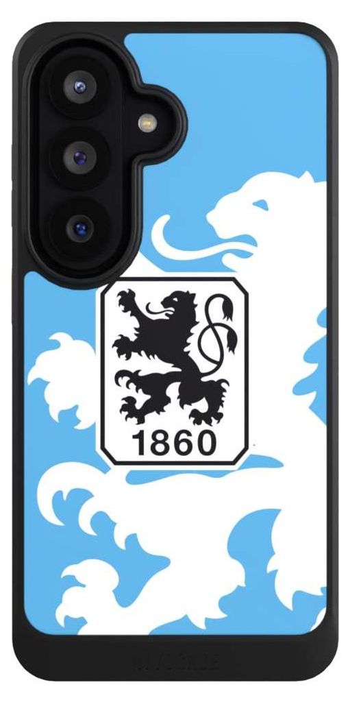 NIVOCASE Hülle für Samsung Galaxy S26 Handyhülle NIVOcore Case Schwarz Offizielles Lizenzprodukt TSV 1860 München Wappen