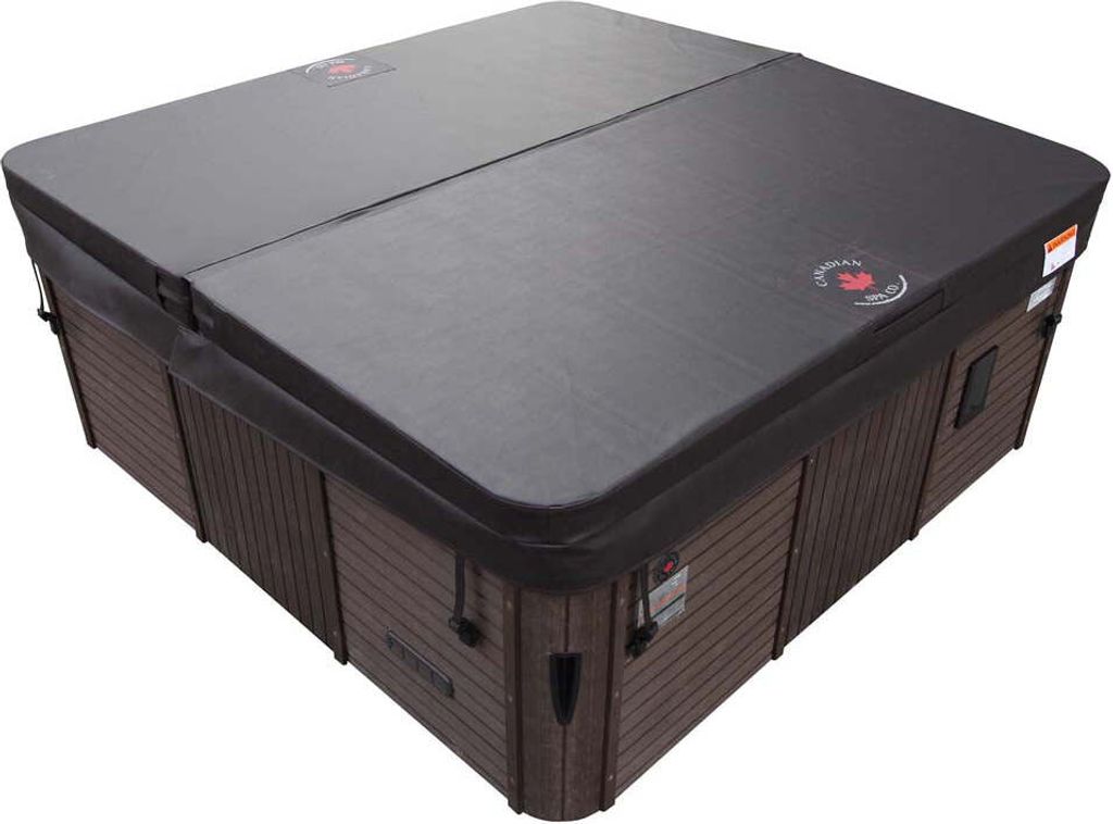 Canadian Spa Toronto Whirlpool-Isolierabdeckung, Kaffeebraun, wasserdicht, UV-beständig, 10 cm Radius