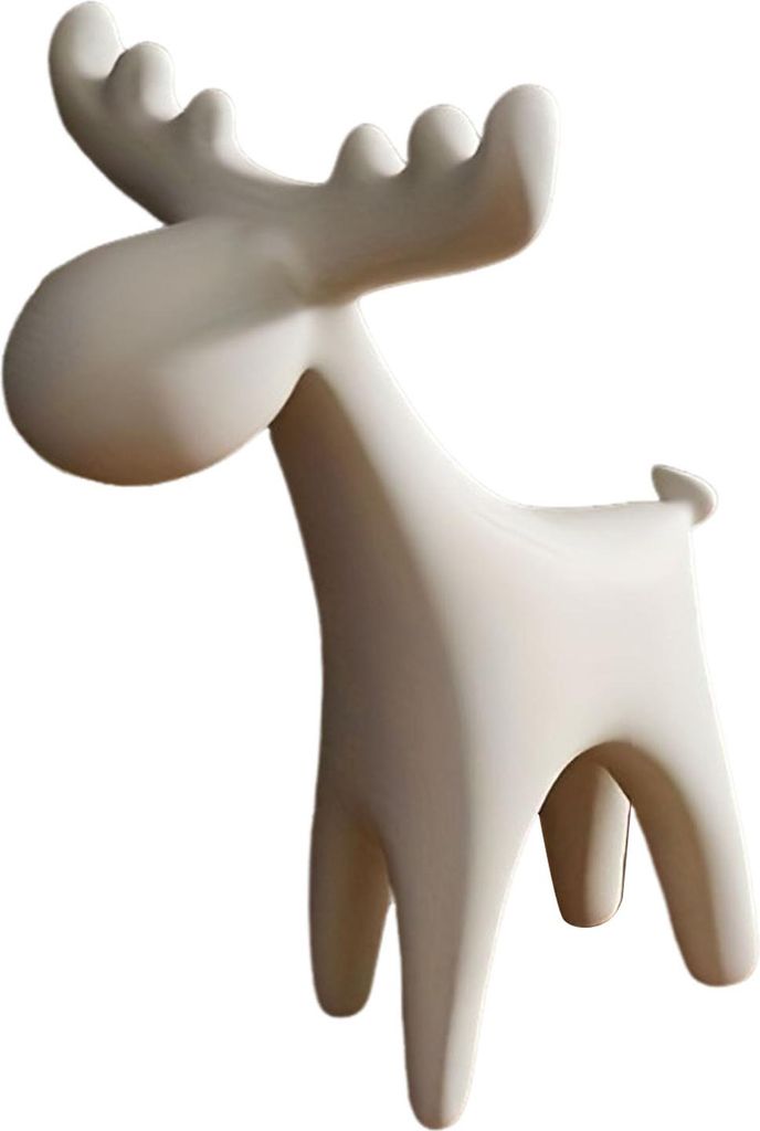 Rentierfigur, 3D-gedruckte kleine Hirschstatue, Weihnachtsdekoration für Tisch, TV-Ständer, Regal, Weinregal, Schrank oder Kaminsims