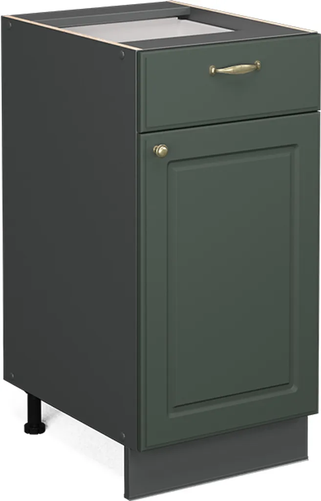 Mobiletto Cucina 40cm Fame-Line Verde-oro Country House Vicco Antracite