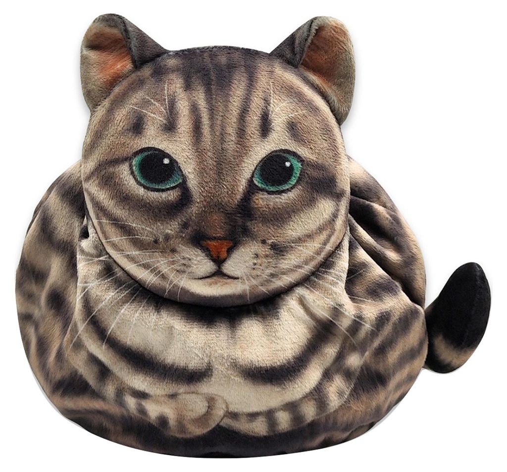 Kosmetiktasche mit Katzenmotiv, Kordelzug, flach liegend, großes Fassungsvermögen, Geschenk für Katzenliebhaber