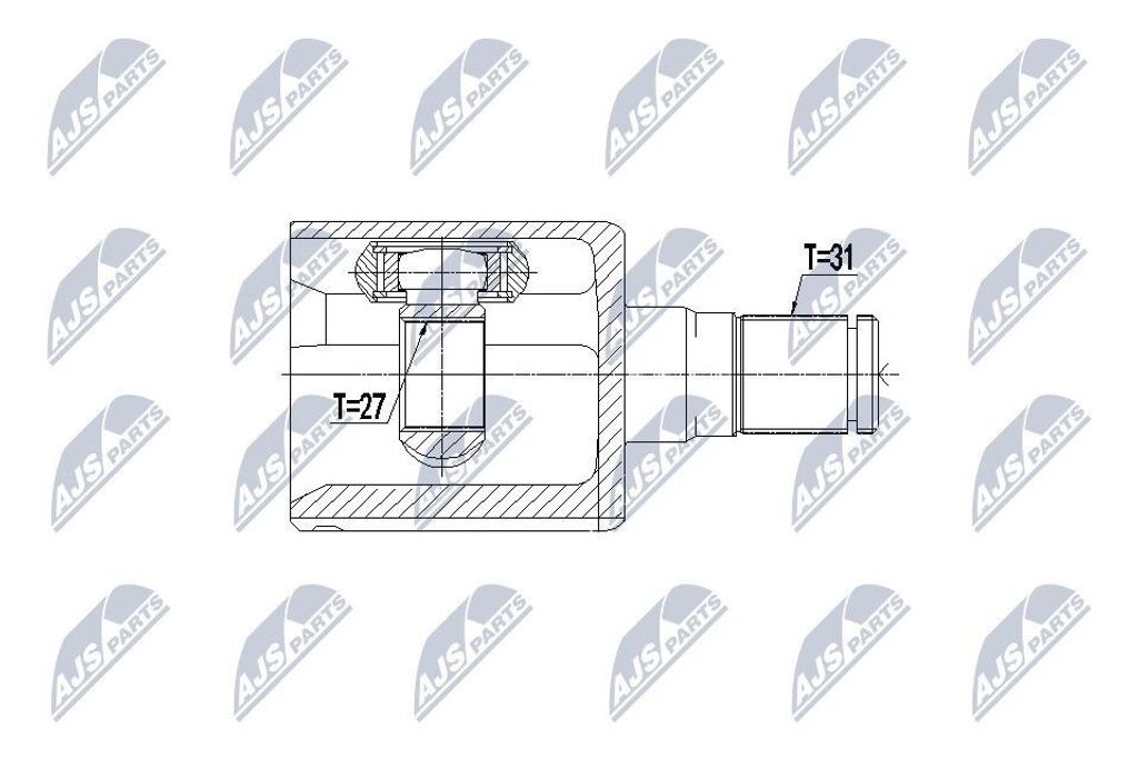 NTY Gelenksatz Antriebswelle Vorne Links für VOLVO V70 III Produktbild 