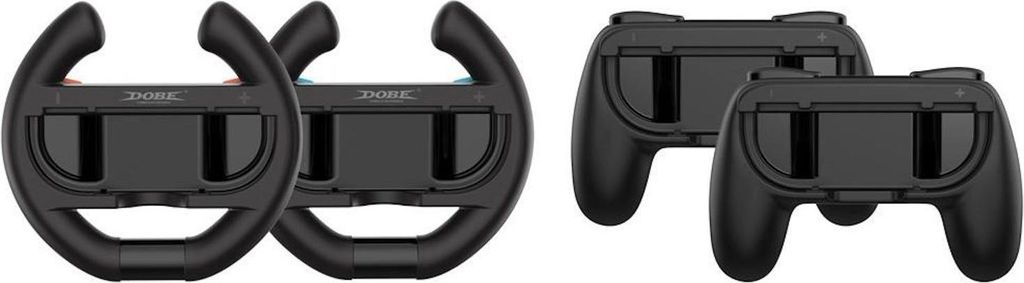 Für Nintendo Switch 2 Joy-Con Controller 4 in 1 Lenkrad Griffhalter Set Schwarz