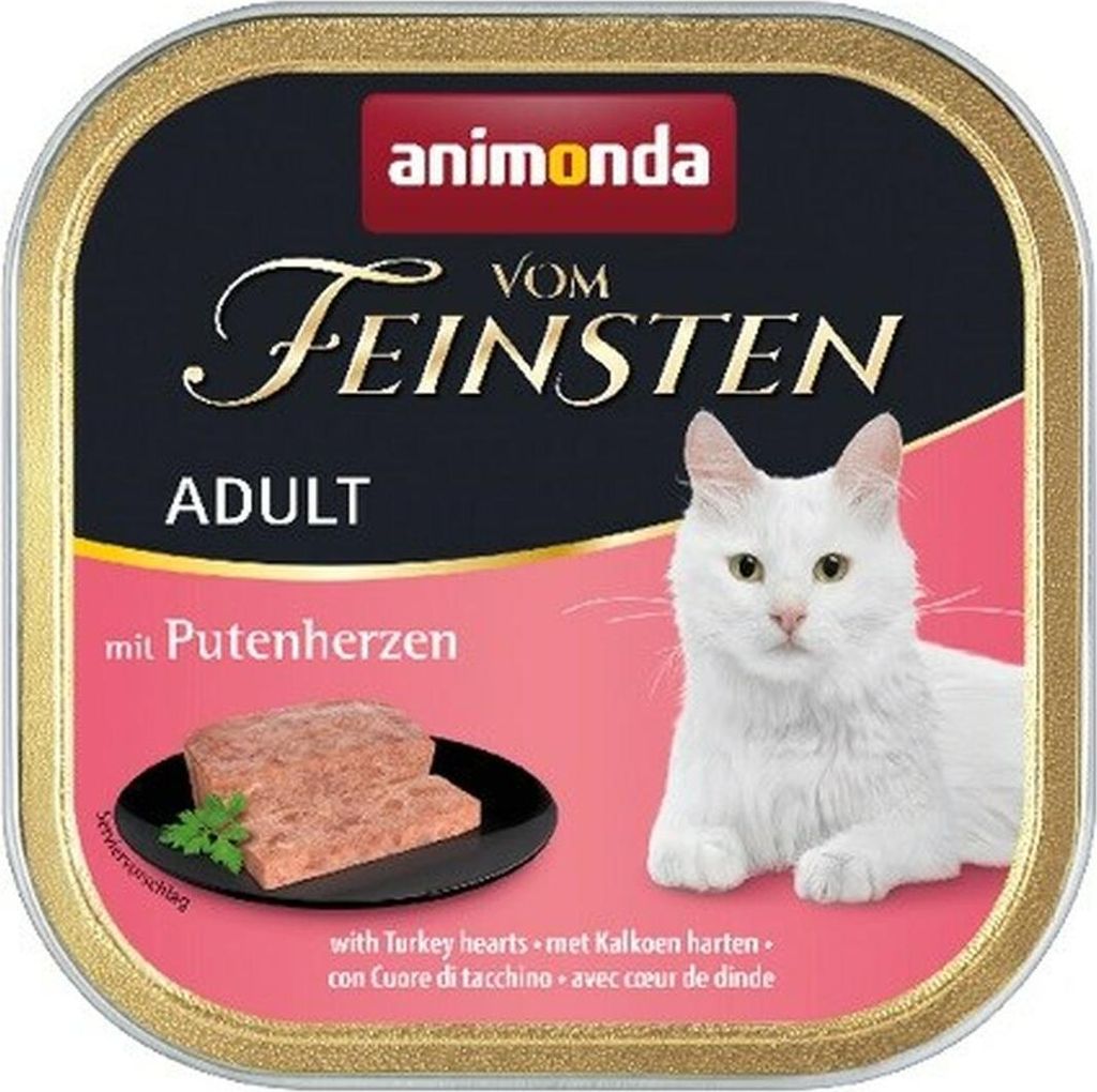Animonda vom Feinsten Cat Adult z Sercami Indyka tacka 100g Zdjęcie produktu 