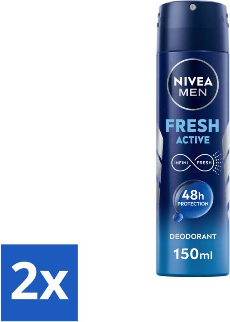 NIVEA MEN - Deodorant Spray - Frische Aktiv - 150 ml - Vorteilspack - 2 Stücke