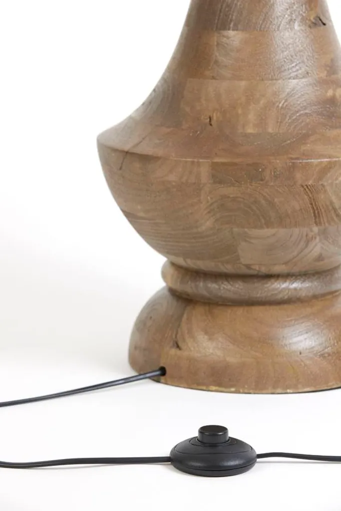 Lampadaire bois marron Nicolo E27 - Solution éclairage doux et naturel