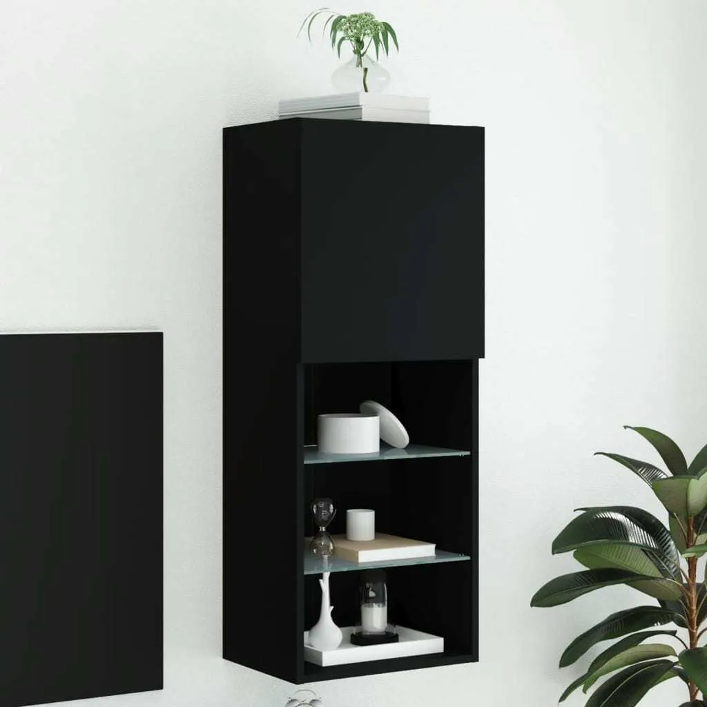 Maison Exclusive - Mobile TV con luci LED Nero 40,5x30x102 cm