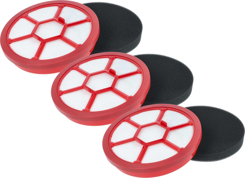 vhbw 3x Motorschutz-Filter kompatibel mit Dirt Devil Infinity Rebel 52, 54, DD5501, DD5550, rebel54HFC, DD5254, 50, DD5254-01, DD5500 Staubsauger