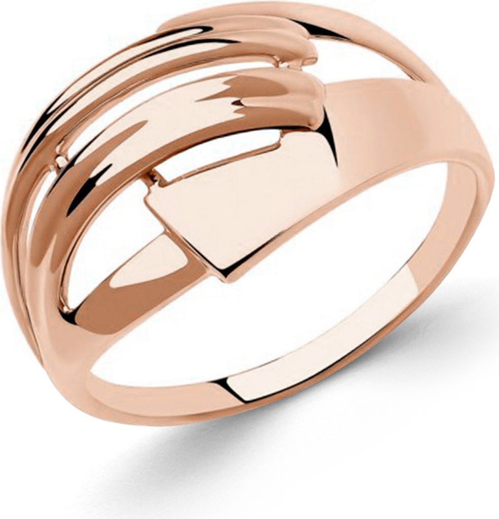 Sokolov Damenring aus 585 Rotgold, Goldring für Damen