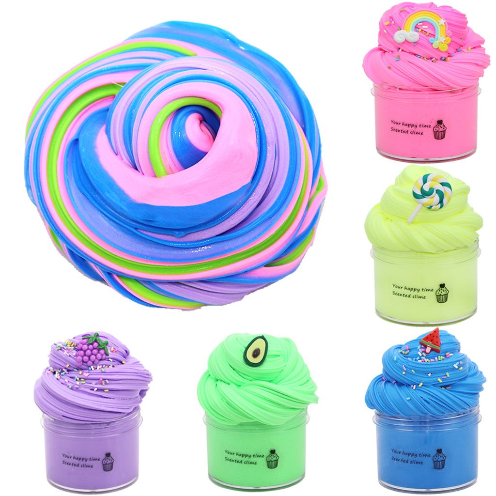 240ml Fluffy Fluff Floam Slime Schleim für Stressabbau Bunt Kinder Spielzeuge 