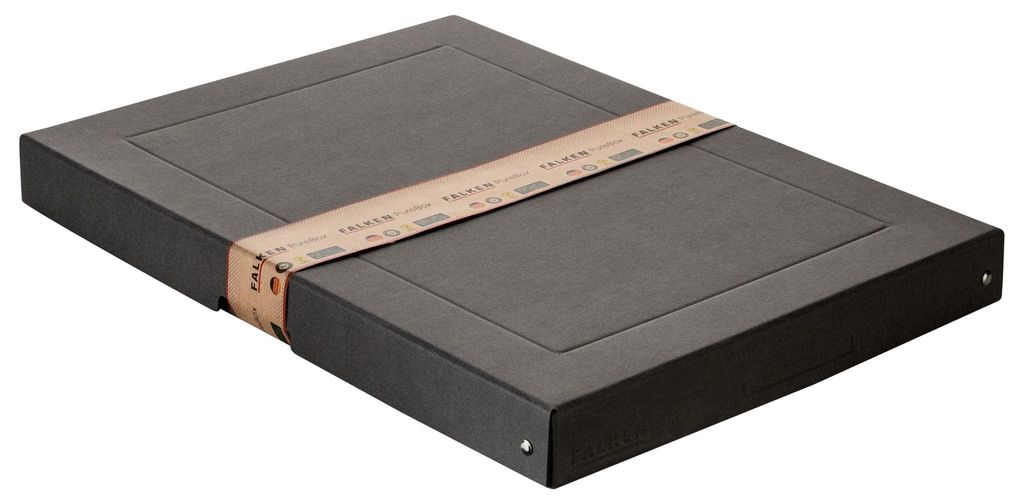 Boîte de rangement noire, format A3, 44 x 32 x 4 cm, avec Image du produit 