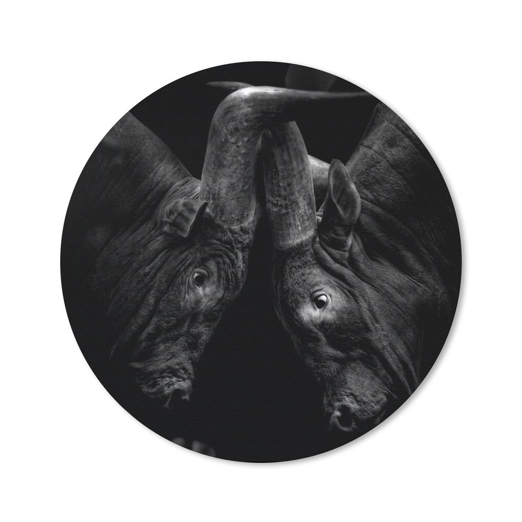 MuchoWow Mauspad Mousepad Tiere - Dschungel - Kühe - Schwarz - Weiß 50x50 cm - Mousepads - Maus Mat - Pad - Mausunterlage - Vinyl