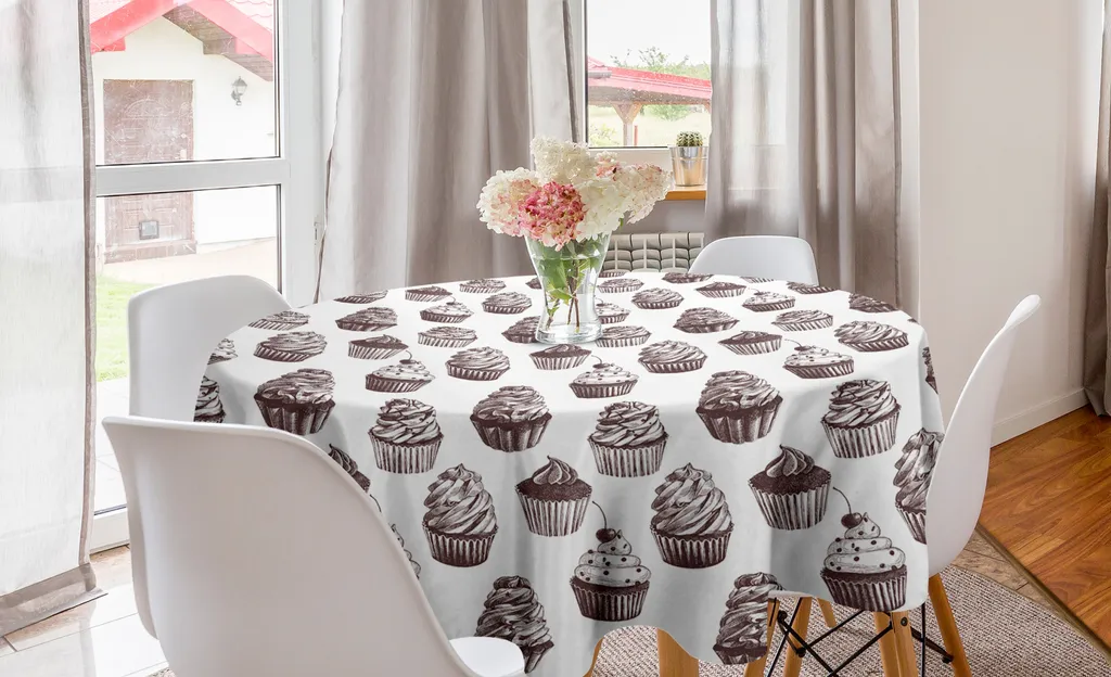 Tovaglia Cucina Rotonda 150 cm Cupcake | ABAKUHAUS Mauve Bianco