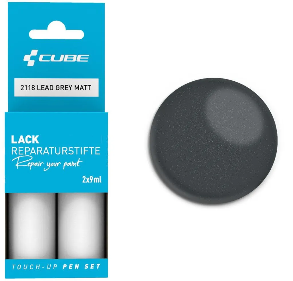 Kit de retouche gris plomb mat Cube avec pinceau applicateur intégré