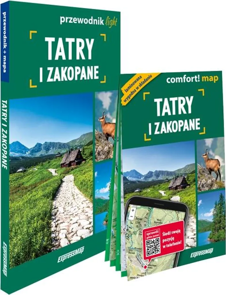 Carte Tatras Zakopane 2025 plastifiée avec guide ExpressMap 2en1