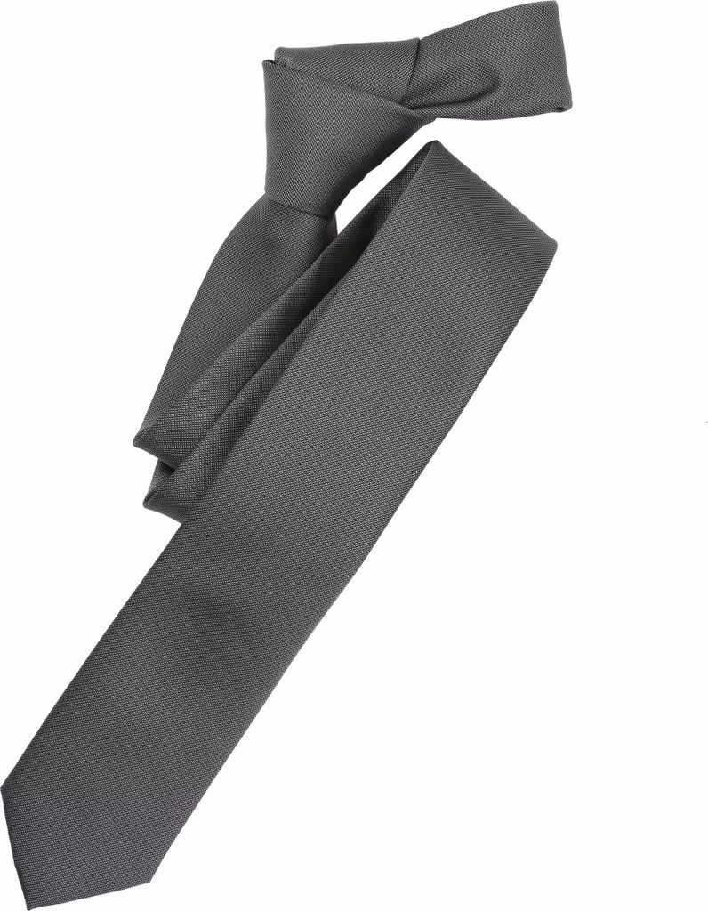 VENTI Herren Business-Krawatte 6cm Polyester/Seidenmix gewebt Anthrazit