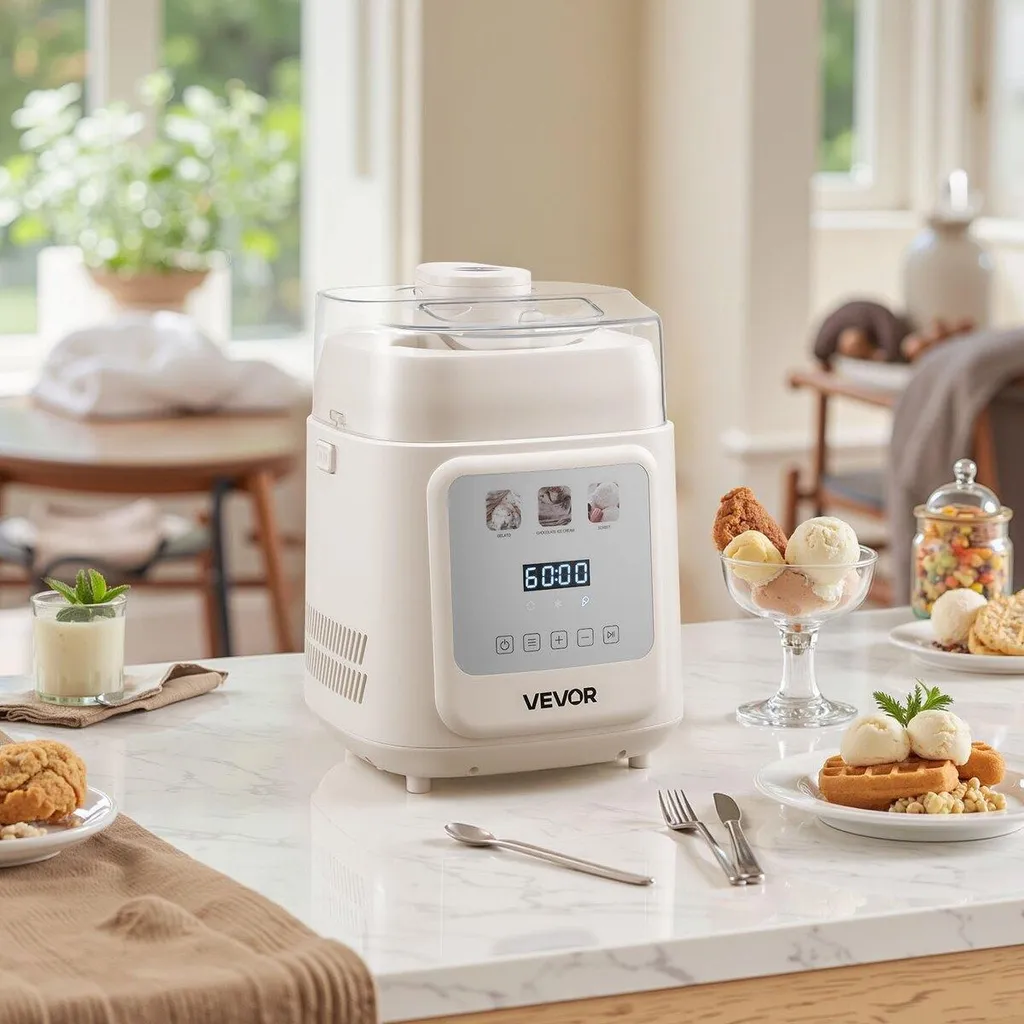 Machine à crème glacée avec compresseur 1 quart - Modèle INOX-V20 - 8