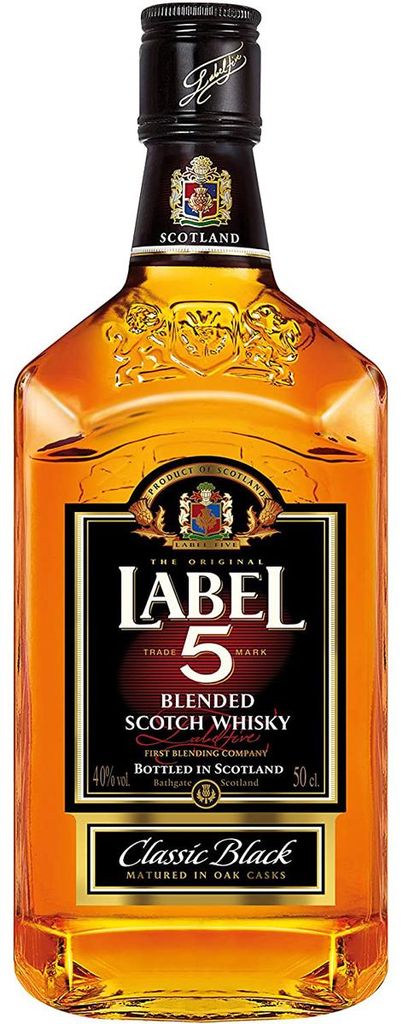 Label 5 Classic Black Blended Scotch Whisky 40 per cento Immagine del prodotto 