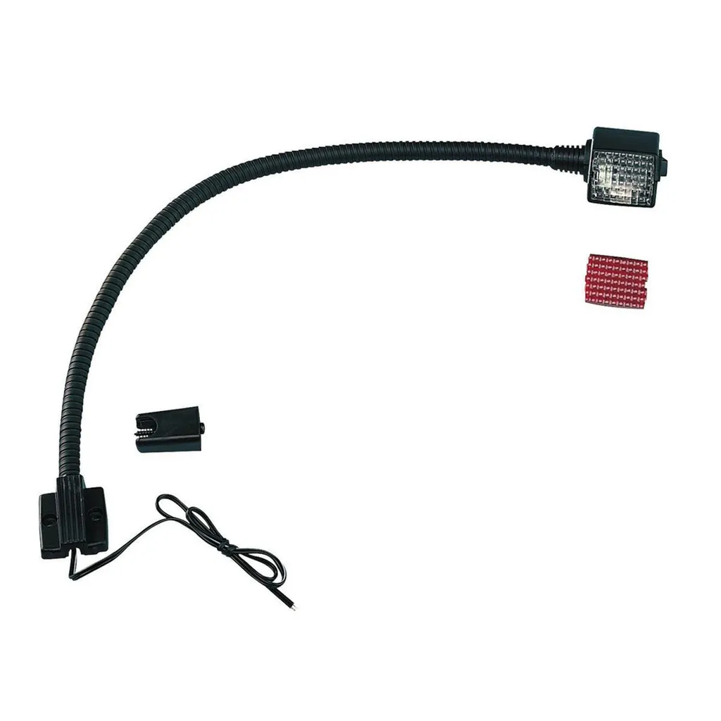 Lampe Montecarlo à bras flexible 48 cm 12/24V avec objectif rouge LED