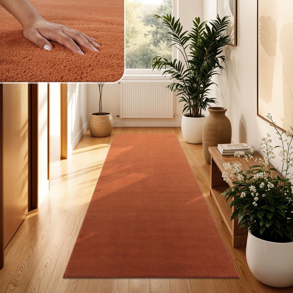 Moderner Wohnzimmer Teppich Kurzflor Waschbar Weich Produktbild 