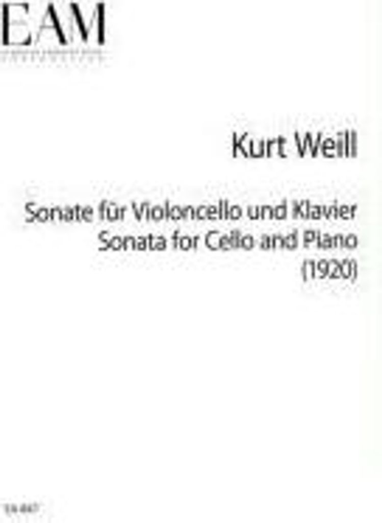 Sonate für Cello und Klavier (1920)