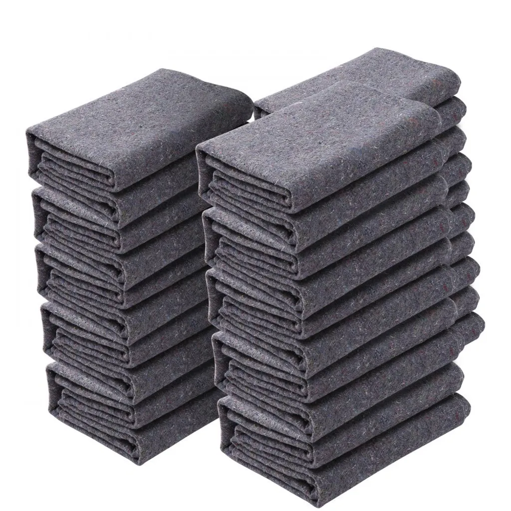 12x - Coperte per traslochi 1829x1372mm - Coperte per mobili in cotone riciclato - Coperte per stoccaggio - Coperte per traslochi - Coperte per trasporto - Coperte per imballaggio mobili - Coperte per imballaggio - Protezione per mobili