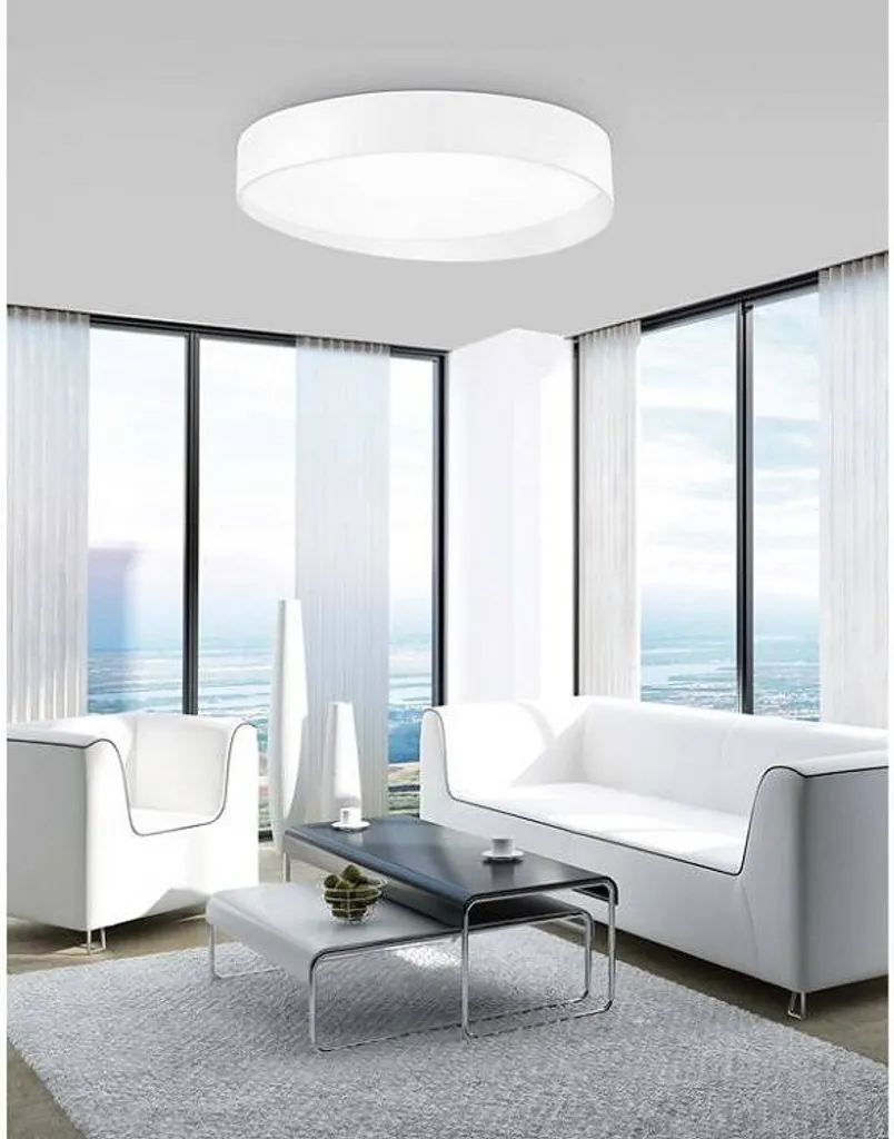 Plafonnier LED Nova Luce Fano blanc idéal éclairage bureau et couloir