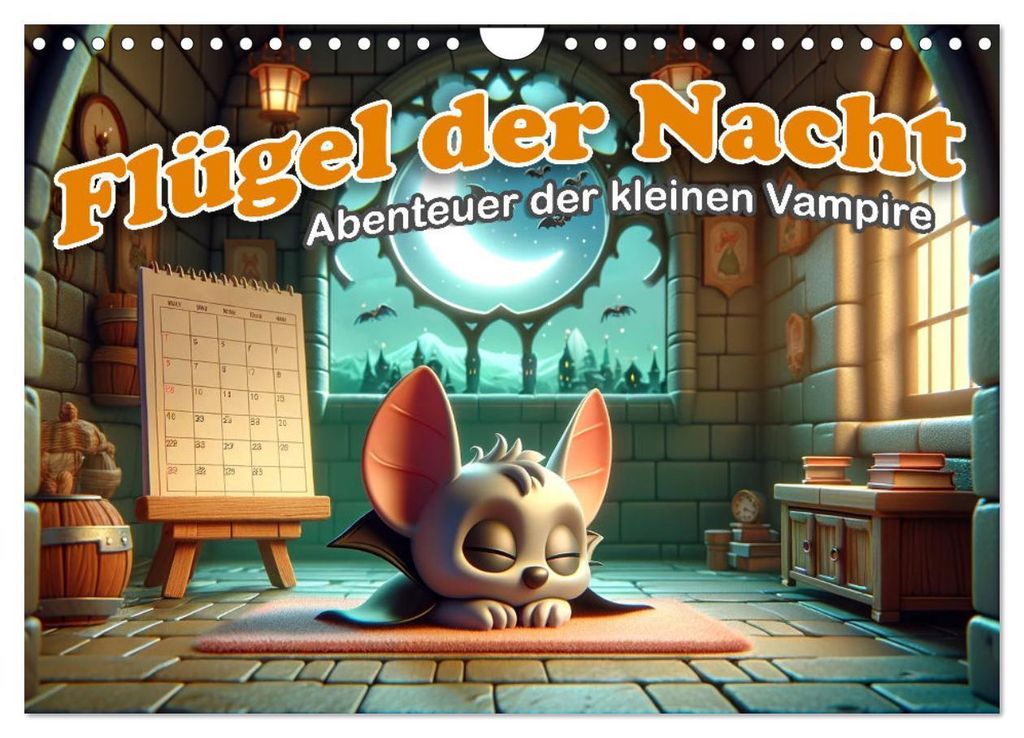 Flügel der Nacht: Abenteuer der kleinen Vampire (Wandkalender 2027 DIN A4 quer), CALVENDO Monatskalender