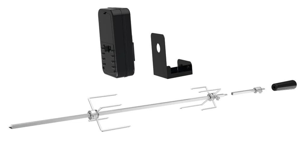 Tournebroche motorisé pour barbecue - Set de brochettes automatiques