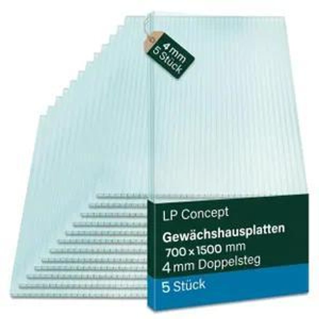 LP Projekt Gewächshauspaneele 700 × 1500 mm | 4 mm Produktbild 