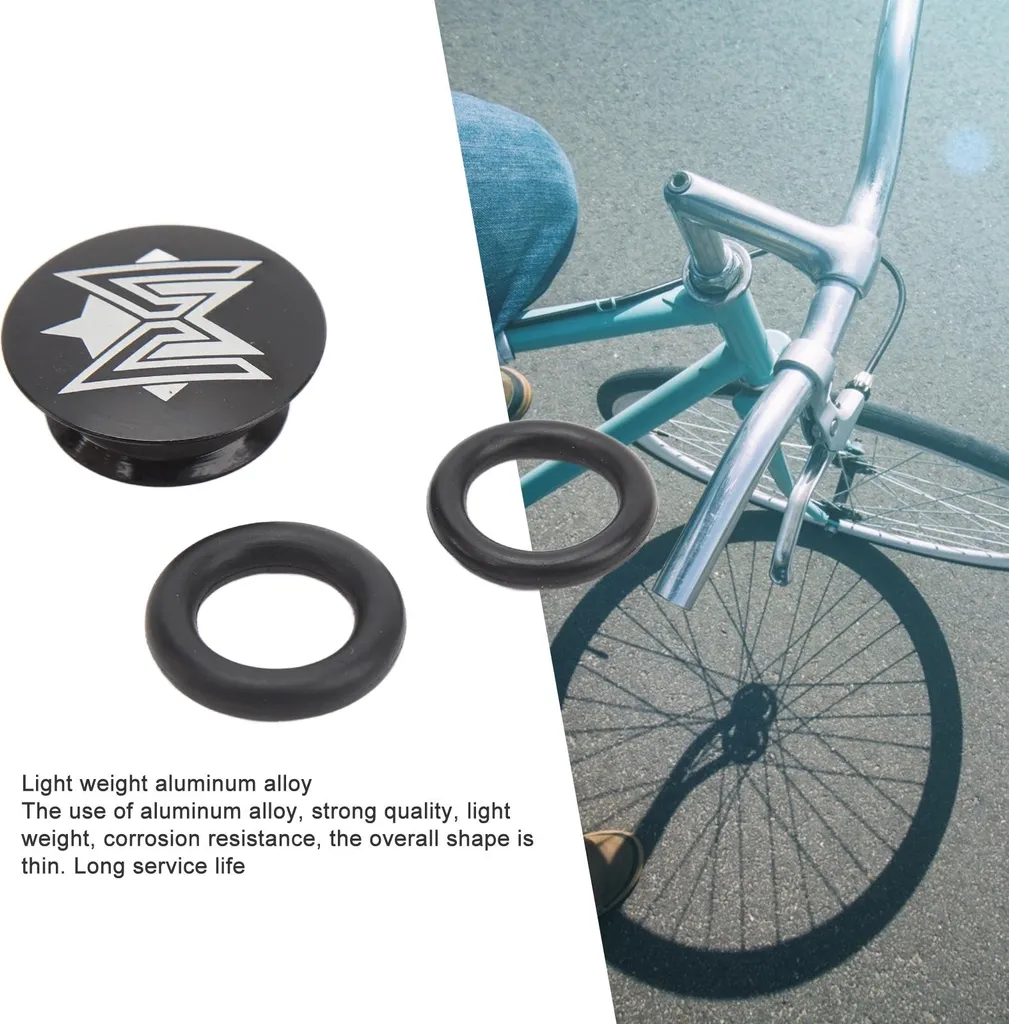 Parapolvere Guarnitura MTB Lega Alluminio Nero con Anello Gomma - 5