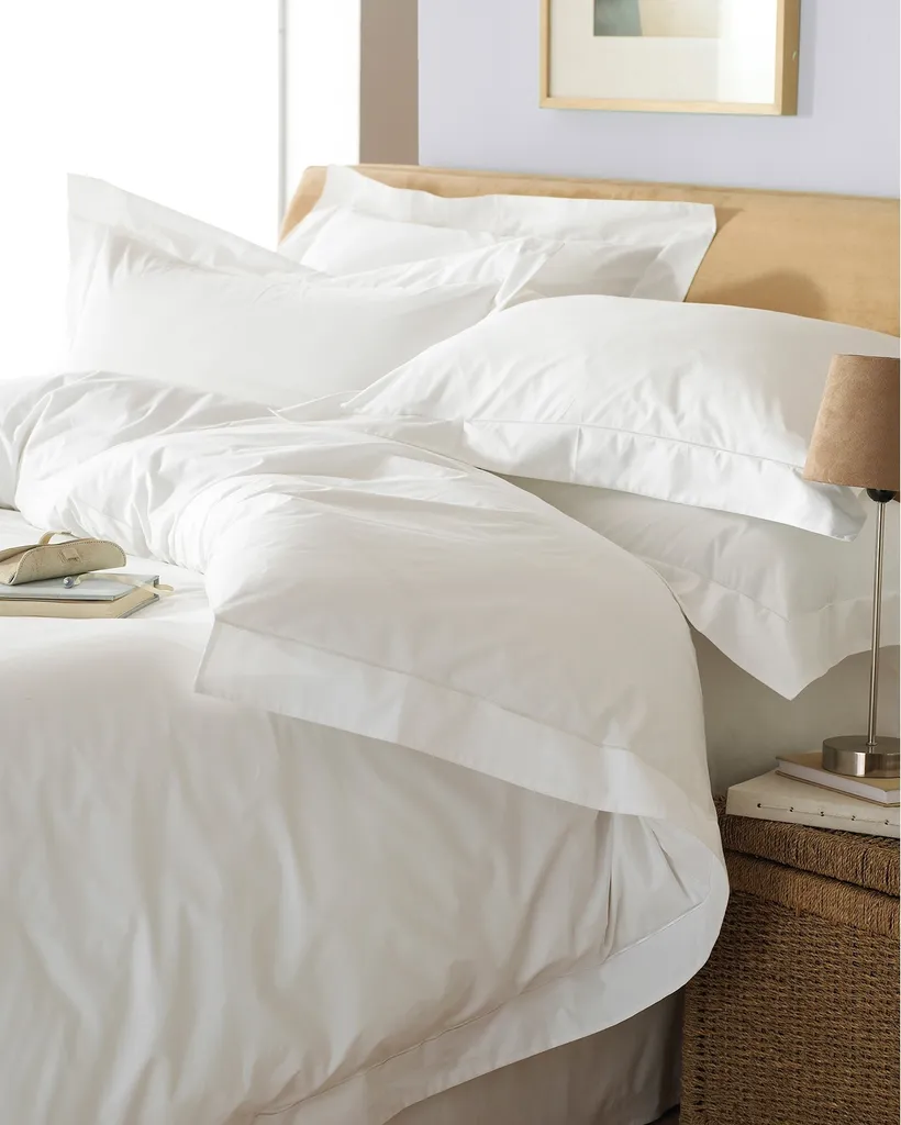 Parure de Lit Oxford Blanche Super Kingsize Riva Home RV692 en Coton