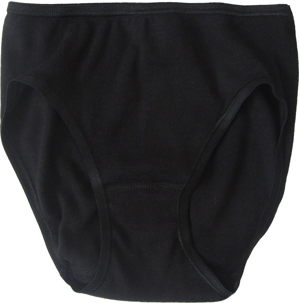HERMKO 2130 Mädchen Slip aus 100% Baumwolle, Unterhose in Feinripp-Qualität, Farbe:schwarz, Größe:140