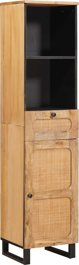 (Robust Möbel) Badezimmer Sets mit Schubladen mit Regal Natur Massivholz Mango - CL638793 - Badezimmerschränke