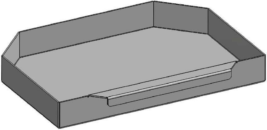 Aschekasten 350x243x44mm passend für Wamsler Delta**